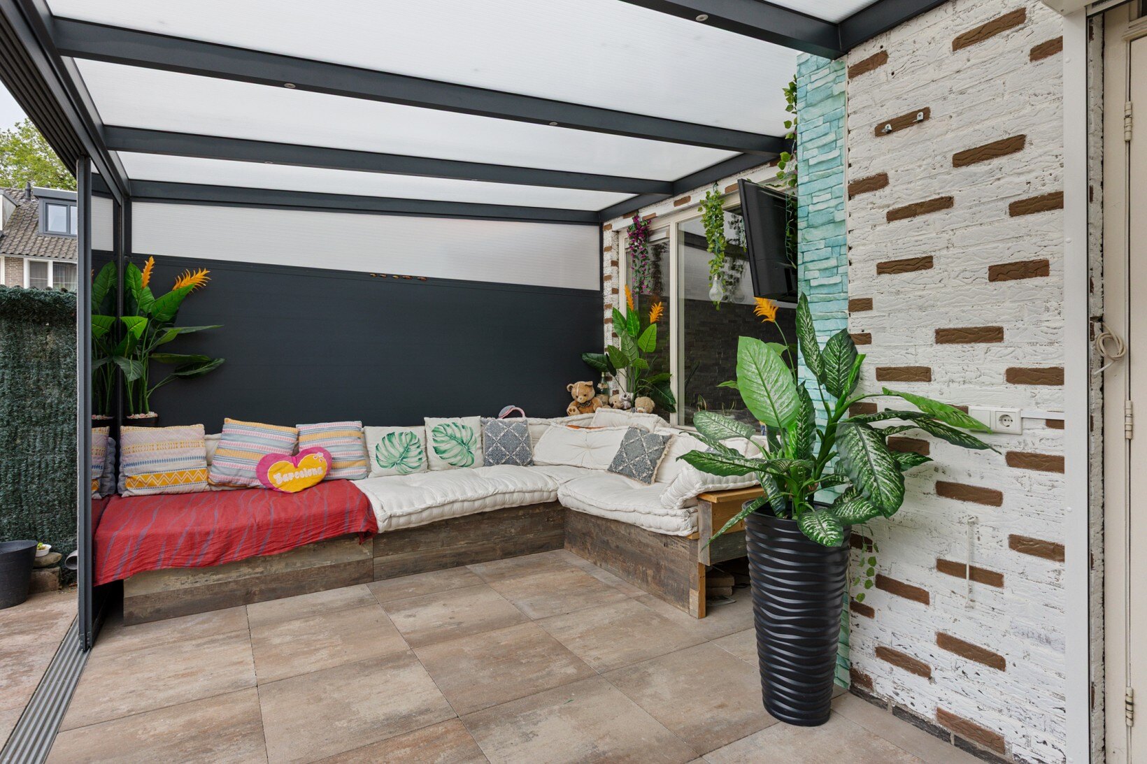 Veranda con cristal tintado